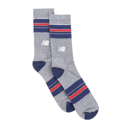 MEIA NEW BALANCE LISTRADA - CZA/MAR G