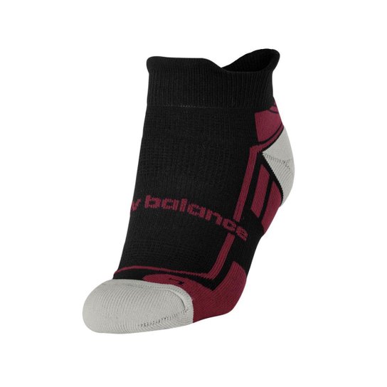 Meia New Balance Performance Invisível 35 ao 38 Preta Rosa e Cinza