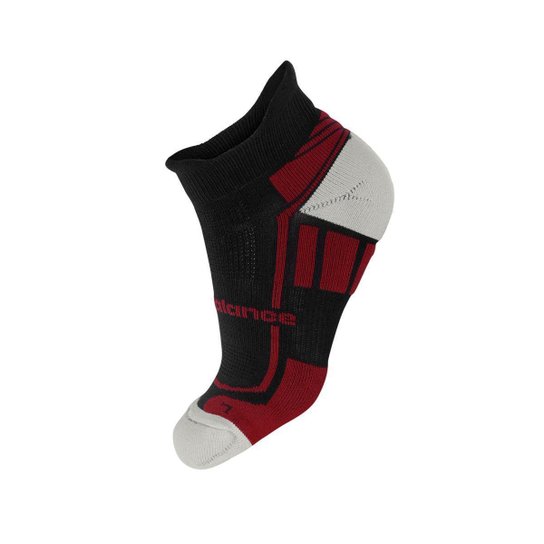 Meia New Balance Performance Invisível 39 ao 42 Preta Vermelha e Cinza