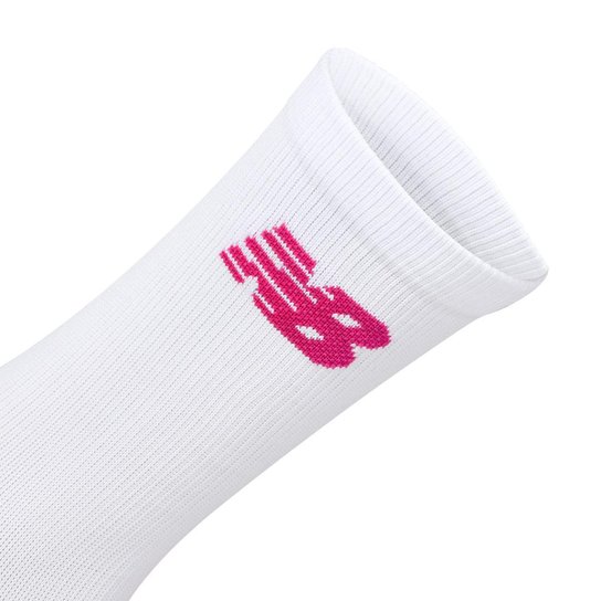 Meia New Balance Performance Run 34 ao 38 Branca e Rosa