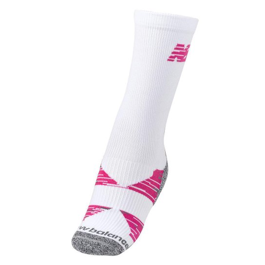 Meia New Balance Performance Run 34 ao 38 Branca e Rosa