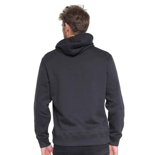 MOLETOM COM CAPUZ ESSENTIALS BASIC MT31537B-BK - PRETO/BRANCO GG