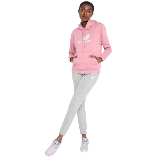 MOLETOM ESSENTIALS BASIC WT31533B-HAO - ROSA CLARO/BRANCO GG