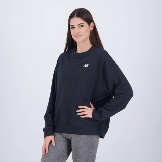 Moletom New Balance Small Logo Feminino Preto
