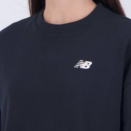 Moletom New Balance Small Logo Feminino Preto