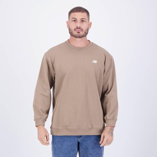 Moletom New Balance Small Logo Marrom