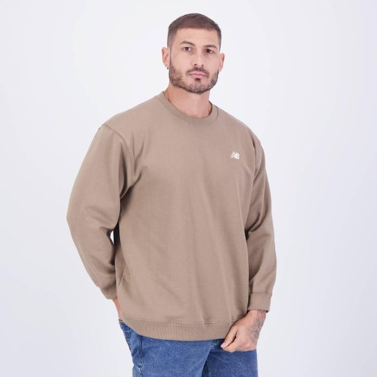 Moletom New Balance Small Logo Marrom