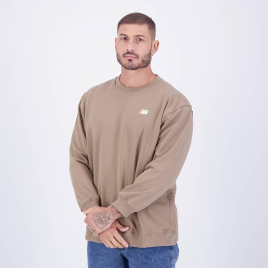 Moletom New Balance Small Logo Marrom