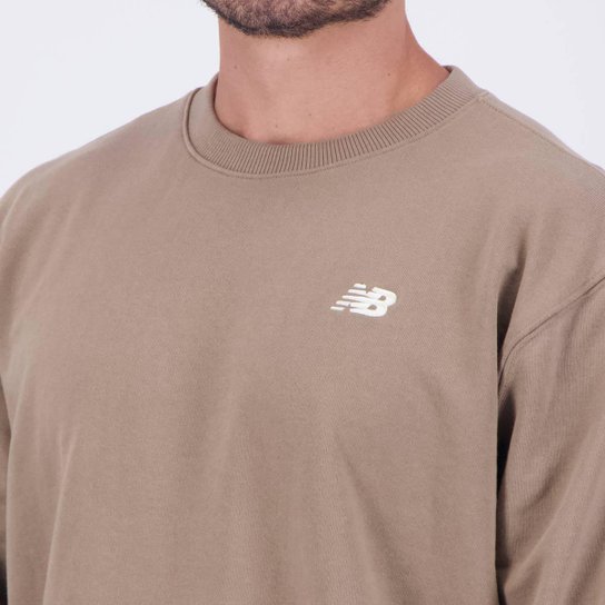 Moletom New Balance Small Logo Marrom