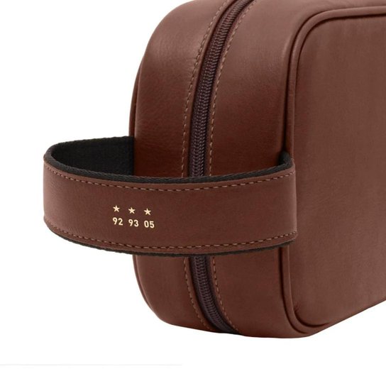 Necessaire de Couro São Paulo Café