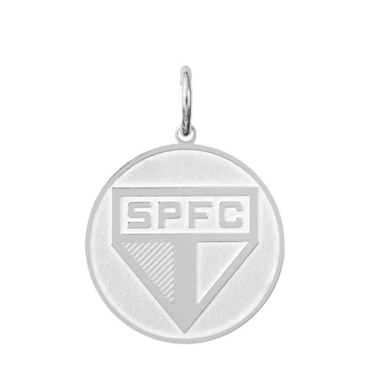 Pingente São Paulo Escudo em Prata 925 Redondo