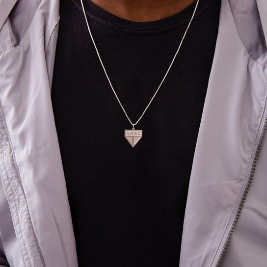 Pingente São Paulo Escudo em Prata 925