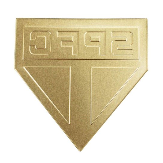 Placa Metal Formato Escudo Time Decoração 20.5x17.5cm - São Paulo
