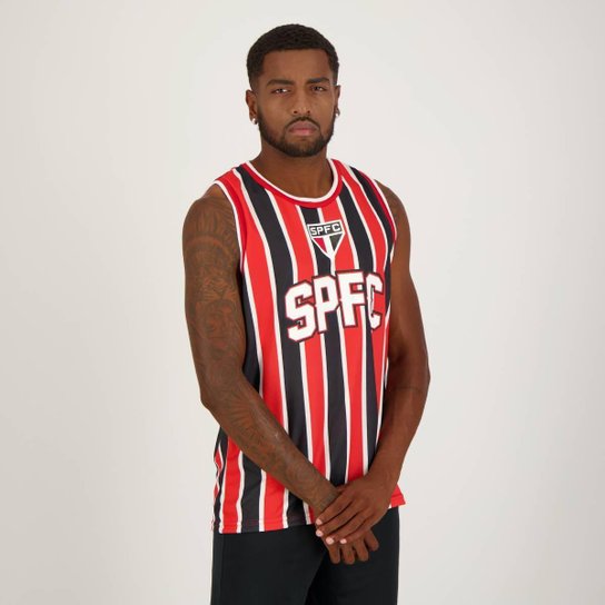 Regata São Paulo Basquete Vermelha e Preta