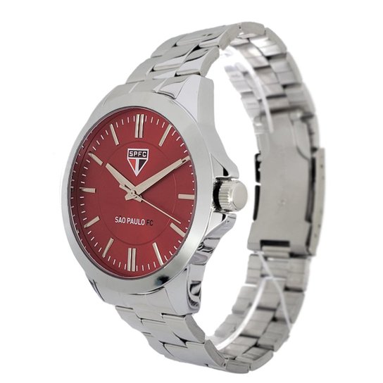 Relógio São Paulo FC Oficial Aço Masculino SPFC-002-2
