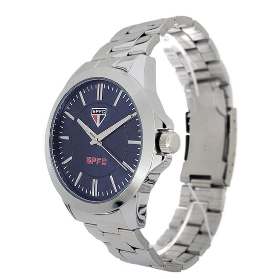Relógio São Paulo FC Oficial Aço Masculino SPFC-002-3