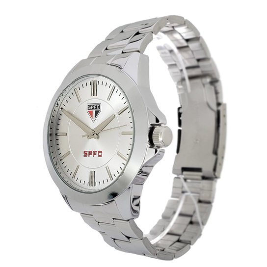 Relógio São Paulo FC Oficial Aço Masculino SPFC-002-4