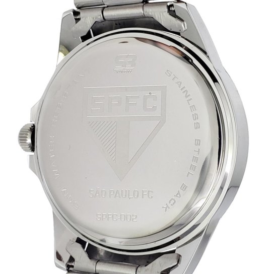 Relógio São Paulo FC Oficial Aço Masculino SPFC-002-4