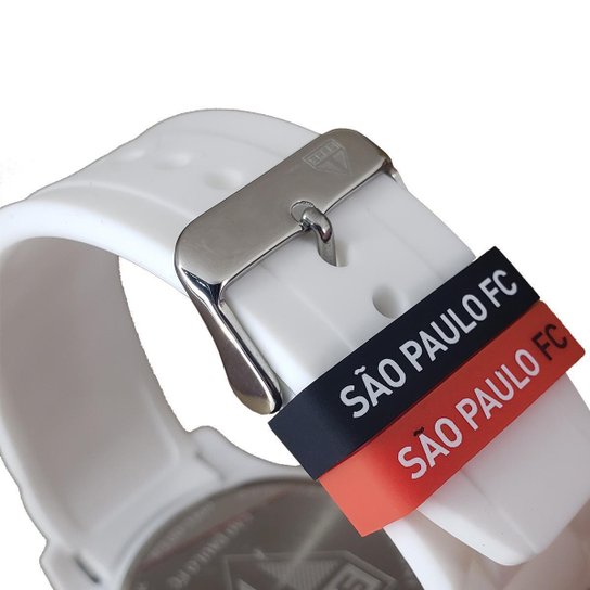 Relógio São Paulo FC Oficial Masculino Branco SPFC-001-2