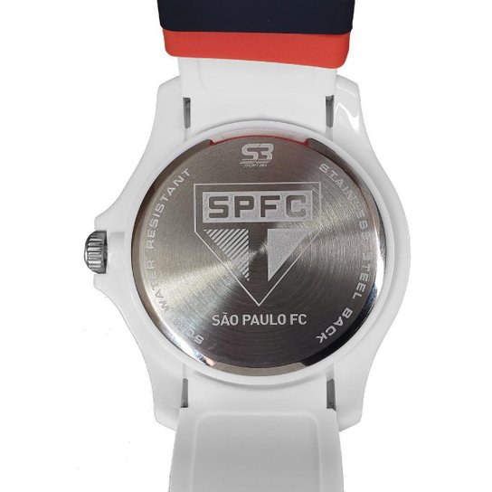 Relógio São Paulo FC Oficial Masculino Branco SPFC-001-2