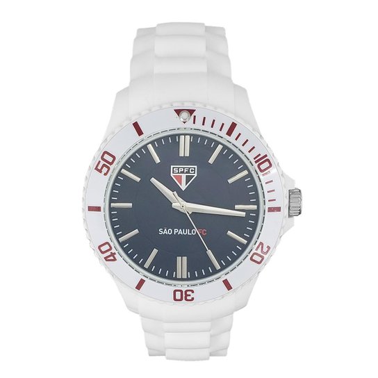 Relógio São Paulo FC Oficial Masculino Branco SPFC-001-5