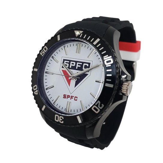 Relógio São Paulo FC Oficial Masculino Preto SPFC-004-3