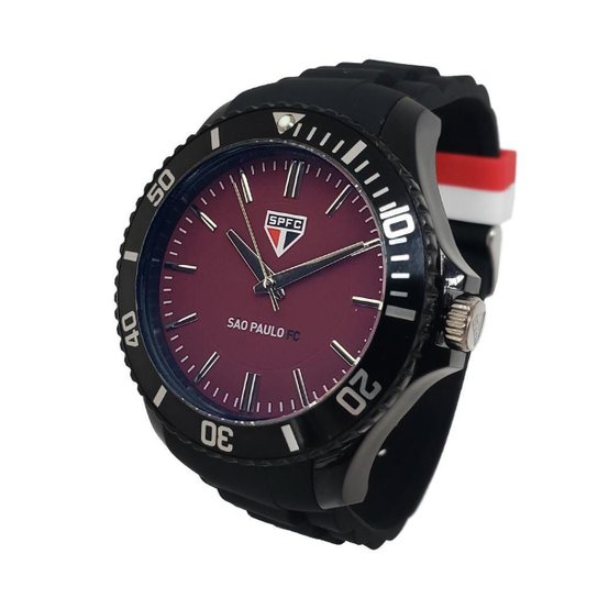 Relógio São Paulo FC Oficial Masculino Preto SPFC-004-4