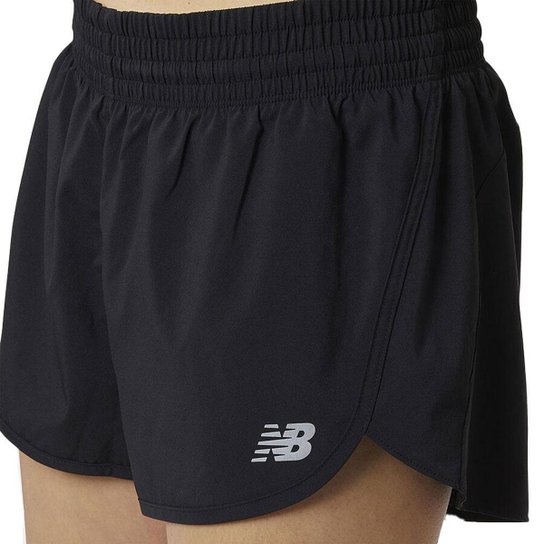 Short New Balance Accelerate Feminino Preto