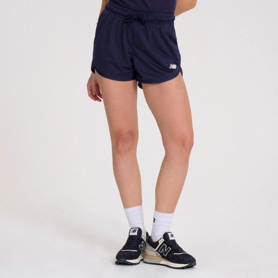 Shorts Mesh Small Logo Feminino Marinho