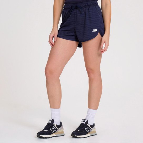 Shorts Mesh Small Logo Feminino Marinho
