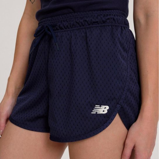 Shorts Mesh Small Logo Feminino Marinho