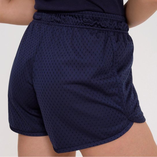 Shorts Mesh Small Logo Feminino Marinho
