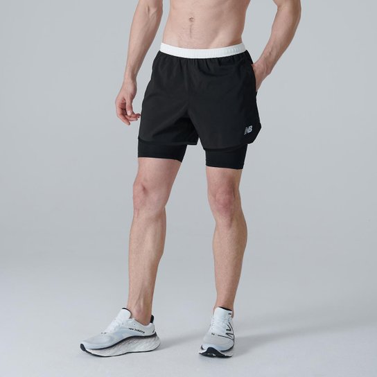 Shorts New Balance Accelerate 2 Em 1 Masculino