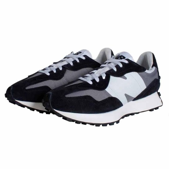 TENIS 327 V1 U327WLB - PRETO/CINZA 43