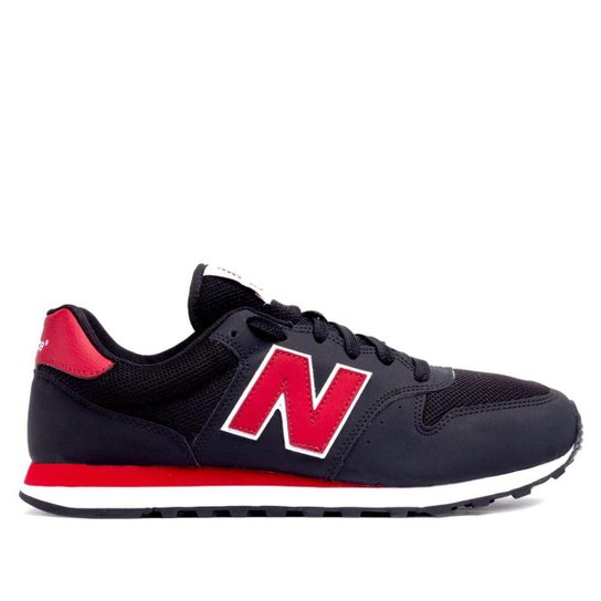 Tênis Masculino New Balance 500V2 Preto/vermelho