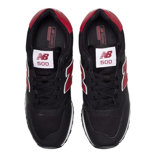 Tênis Masculino New Balance 500V2 Preto/vermelho
