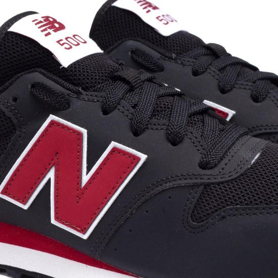 Tênis Masculino New Balance 500V2 Preto/vermelho