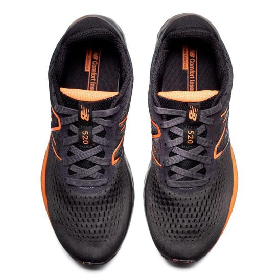 Tênis Masculino New Balance 520 V8 Cinza Escuro/laranja