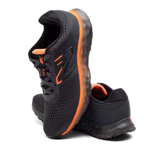 Tênis Masculino New Balance 520 V8 Cinza Escuro/laranja