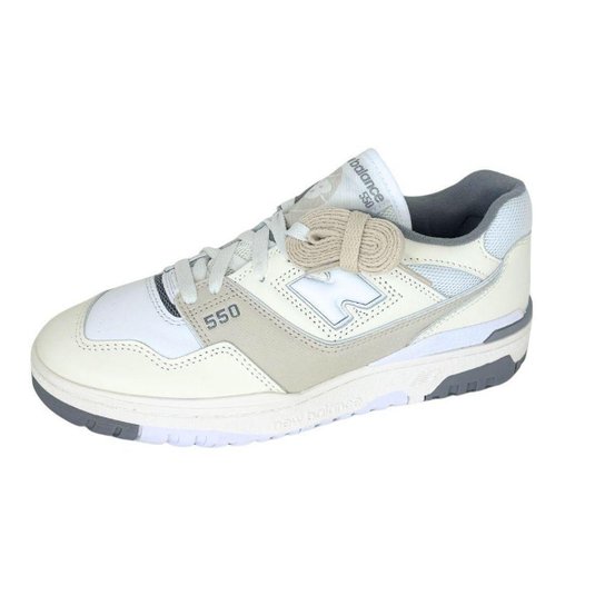 Tênis Masculino New Balance 550 Mesh Branco/Bege