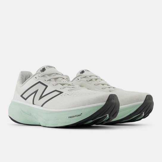 TENIS NEW BALANCE 1080 V14 CINZA CLARO/ VERDE FEMININO