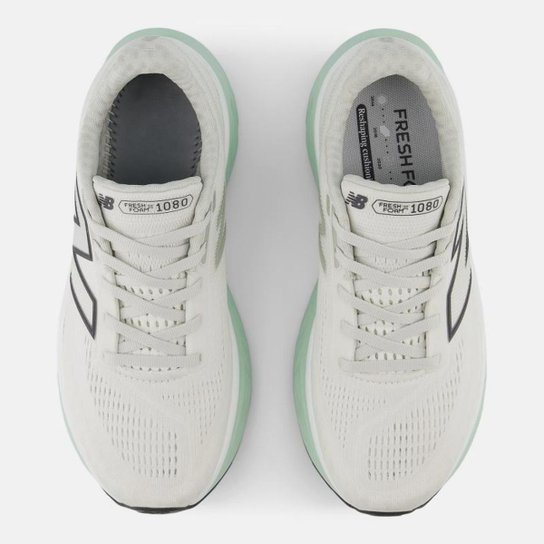 TENIS NEW BALANCE 1080 V14 CINZA CLARO/ VERDE FEMININO