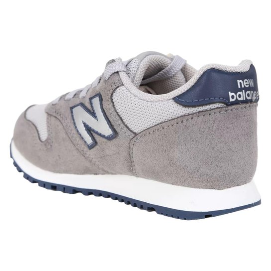 Tênis New Balance 373 Lace Infantil Cinza e Marinho