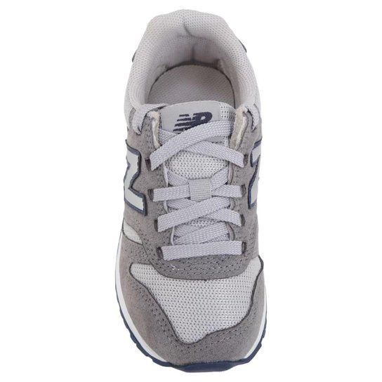 Tênis New Balance 373 Lace Infantil Cinza e Marinho