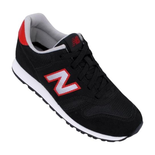 Tênis New Balance 373 Lace Infantil Preto e Vermelho