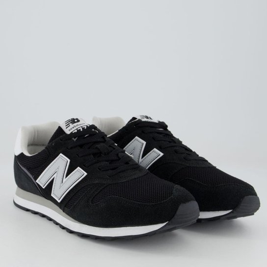 Tênis New Balance 373v2 Preto e Prata