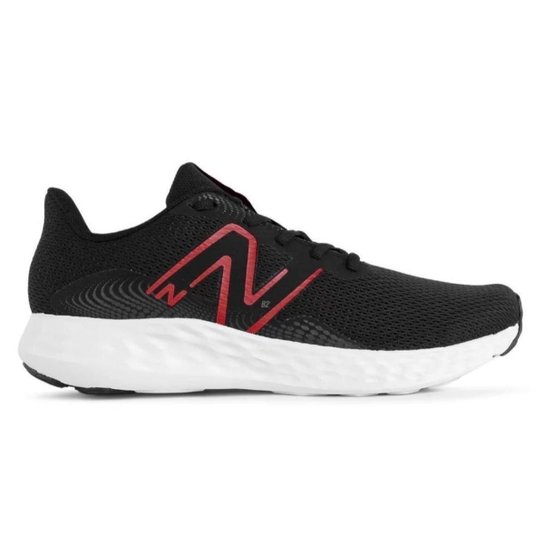 TENIS NEW BALANCE 411V3 MASCULINO-PRETO/VERMELHO