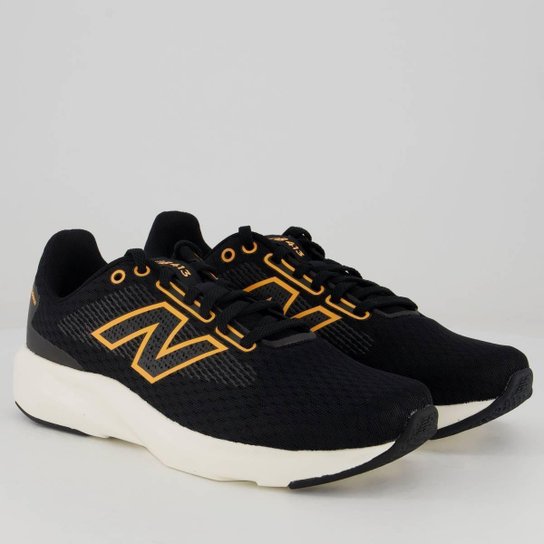 Tênis New Balance 413 V3 Preto e Laranja