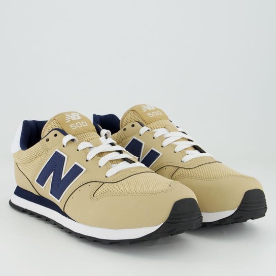 Tênis New Balance 500v2 Bege e Marinho