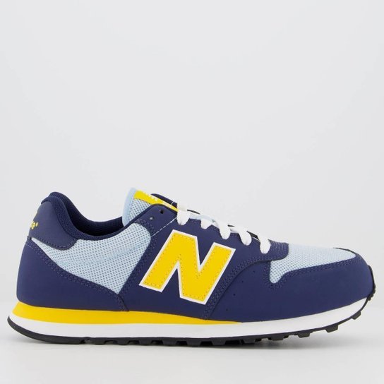 Tênis New Balance 500V2 Marinho e Amarelo